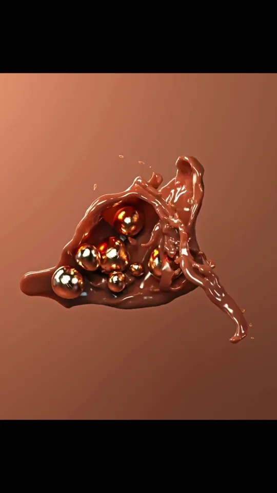 3D chocolate simulation, video