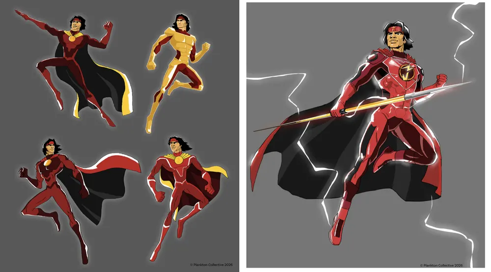 Javelin Man colour studies