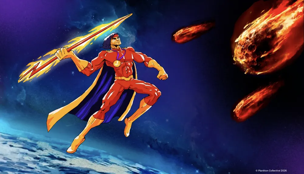 Javelin Man key art in space