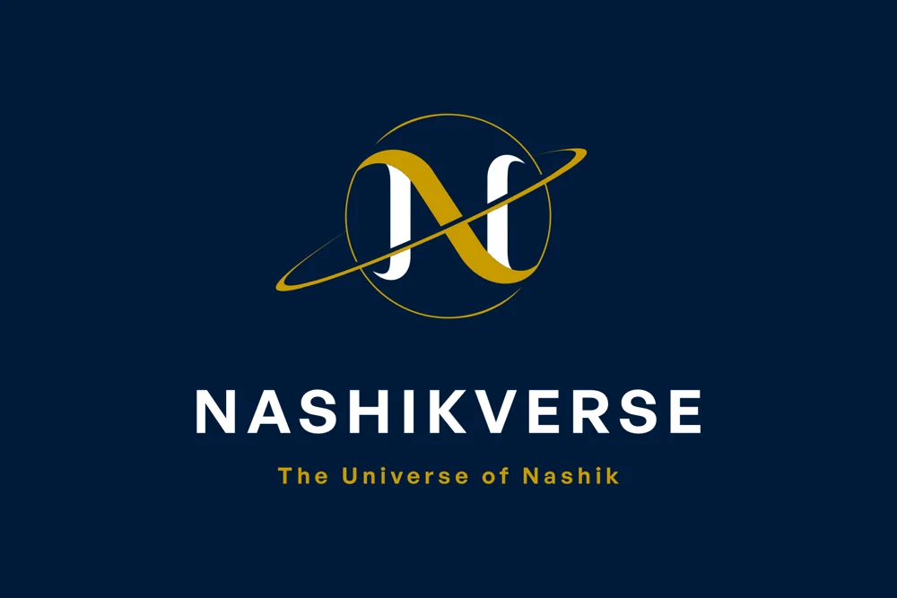 Nashikverse logo in white on navy