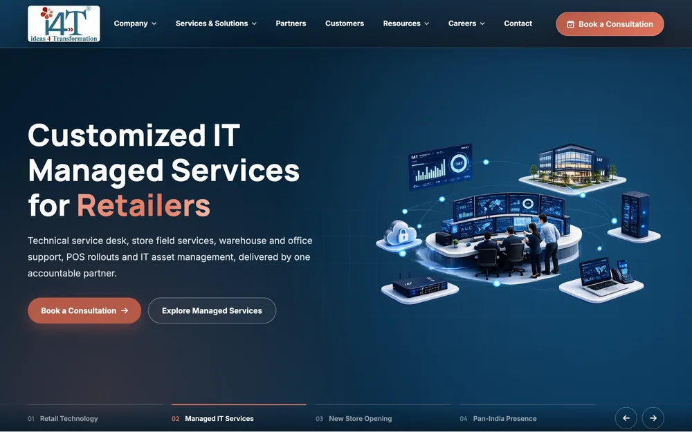i4T (Ideas 4 Transformation) website home page